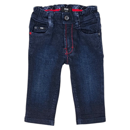 Jean slim bébé garçon Boss Kidswear, bleu brut , taille 6 mois, seconde main haut de gamme, vue de face