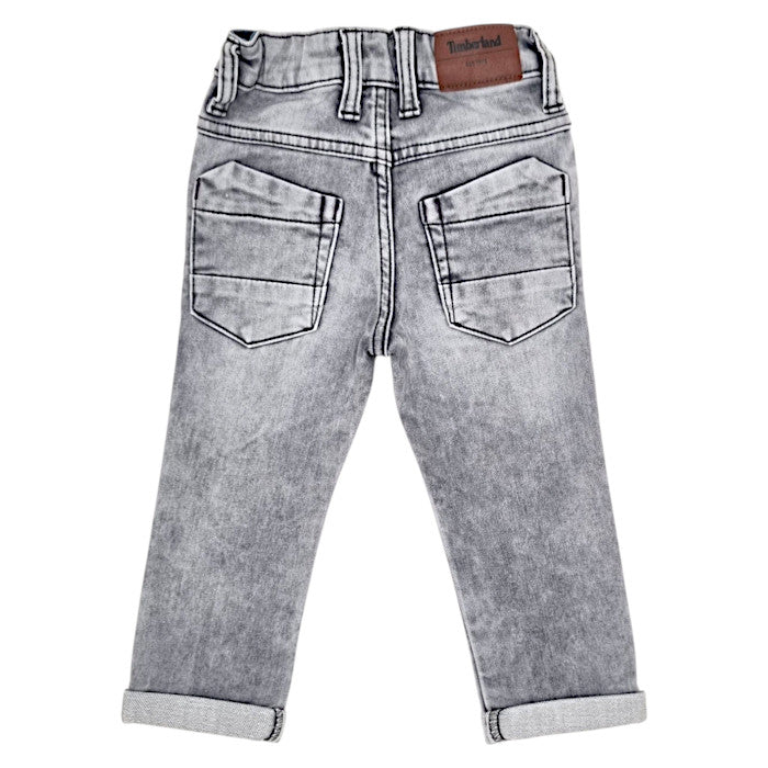 Jean slim bébé gris Timberland, vue de dos, garçon 18 mois