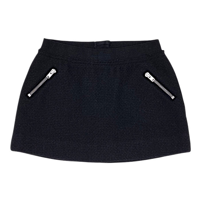 Jupe bébé fille Bonpoint, noir poches zippées, taille 3 ans, seconde main haut de gamme, vue de face