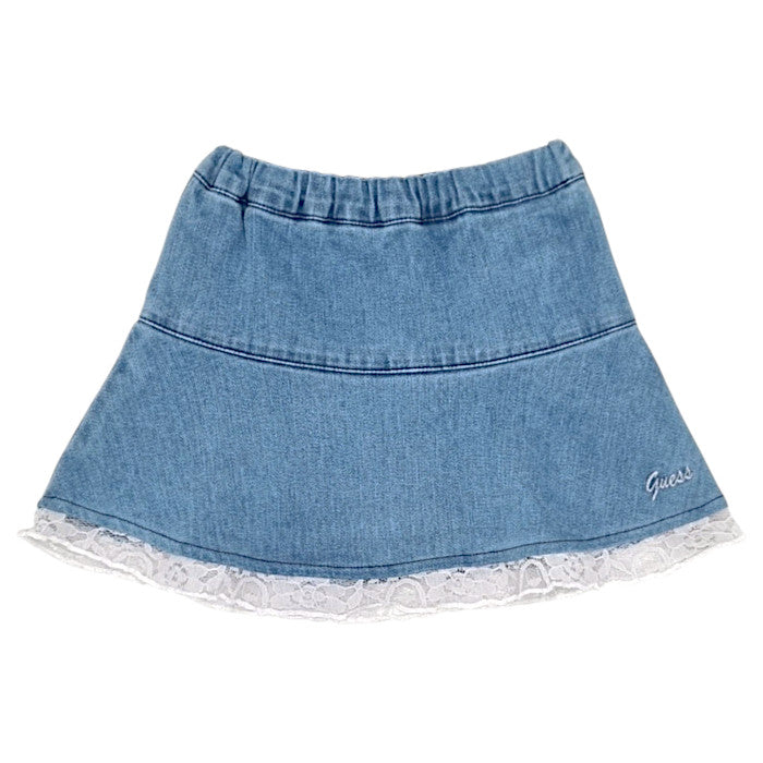 Jupe bébé fille Guess, bleu délavé en jean, taille 6-9 mois, seconde main premium, vue de face