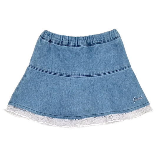 Jupe bébé fille Guess, bleu délavé en jean, taille 6-9 mois, seconde main premium, vue de face