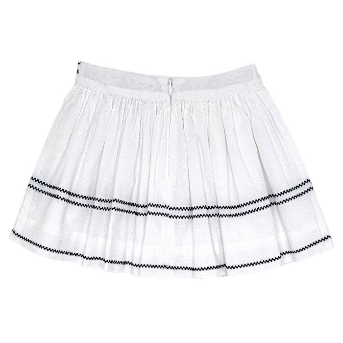 Jupe bébé blanc à sequins Tartine et Chocolat, vue de dos, fille 24 mois