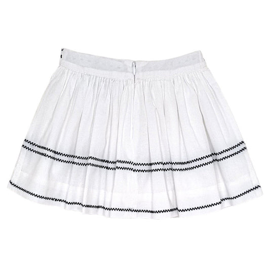Jupe bébé blanc à sequins Tartine et Chocolat, vue de dos, fille 24 mois