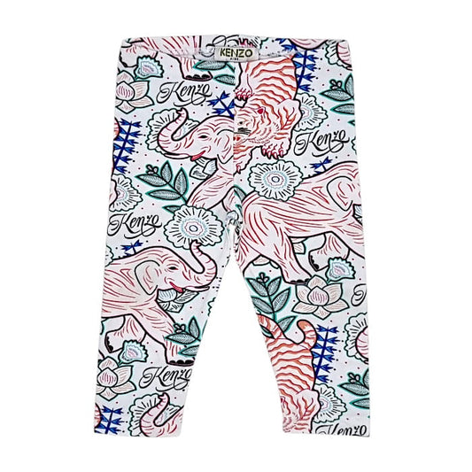 Legging multicolore, Kenzo, fille 6 mois, vue de face, vêtement bébé de marque, seconde main de luxe en état impeccable
