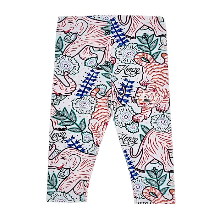 Legging multicolore, Kenzo, fille 6 mois, vue de face, vêtement bébé de marque, seconde main de luxe en état impeccable