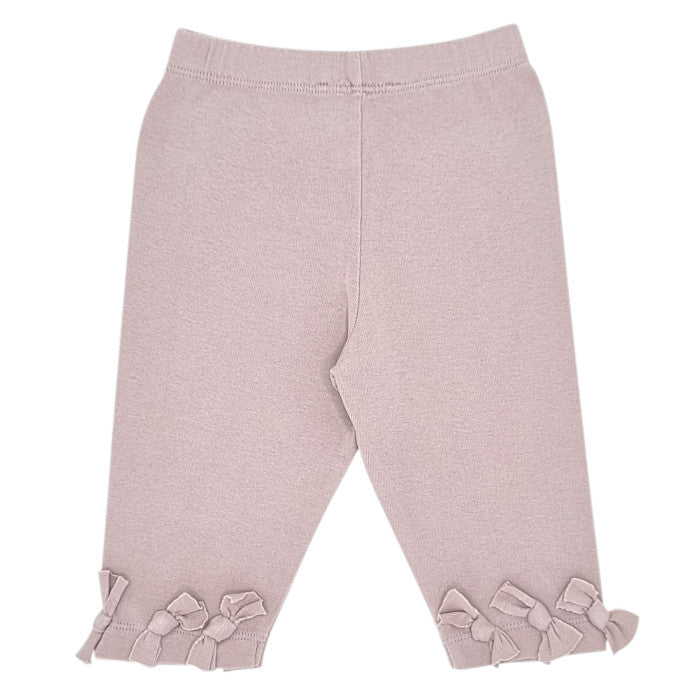 Legging bébé taupe à nœuds Lili Gaufrette, vue de dos, fille 18 mois