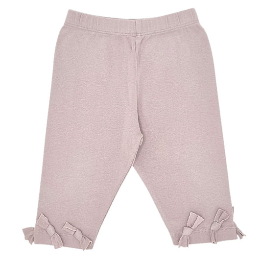 Legging bébé fille Lili Gaufrette, taupe à nœuds, taille 18 mois, seconde main premium, vue de face