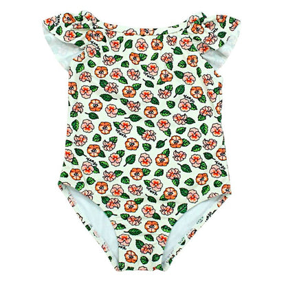 Maillot de bain bébé fille Kenzo Kids, multicolore motif floral, taille 18 mois, seconde main luxe, vue de face