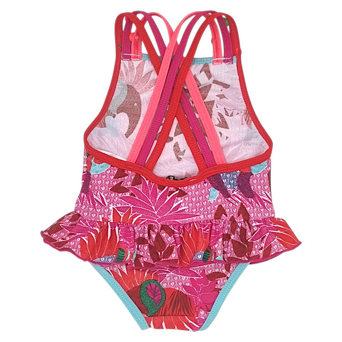 Maillot de bain bébé multicolore à volants Kenzo, vue de dos, fille 6 mois
