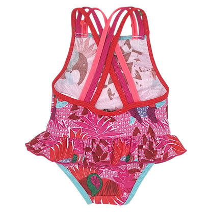 Maillot de bain bébé multicolore à volants Kenzo, vue de dos, fille 6 mois