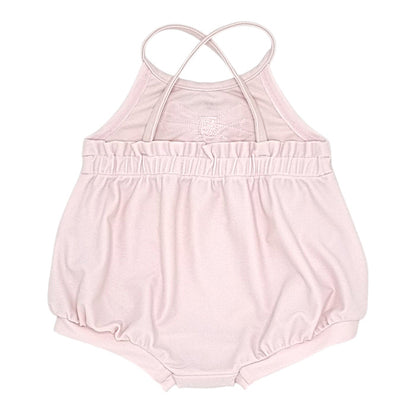 Maillot de bain bébé rose à nœud Repetto, vue de dos, fille 3 mois