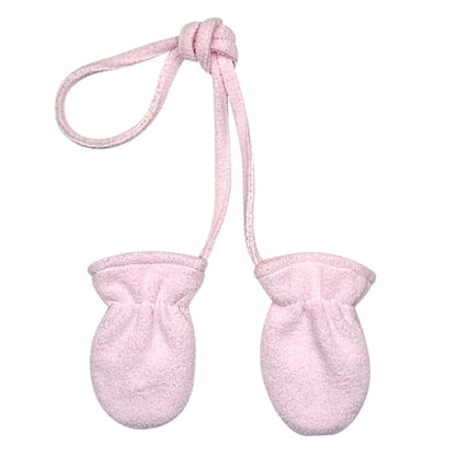 Moufles rose polaire, IKKS pour fille 12-18 mois, vue de dos, accessoire bébé d'occasion