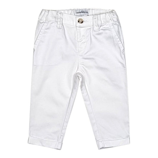 Pantalon blanc bébé fille 12 mois Armani - Vêtement de marque luxe seconde main