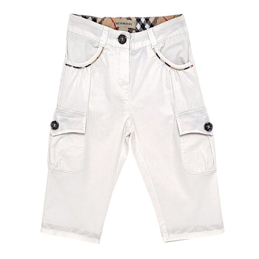 Pantalon blanc 9 mois Burberry seconde main - Vêtement bébé fille luxe