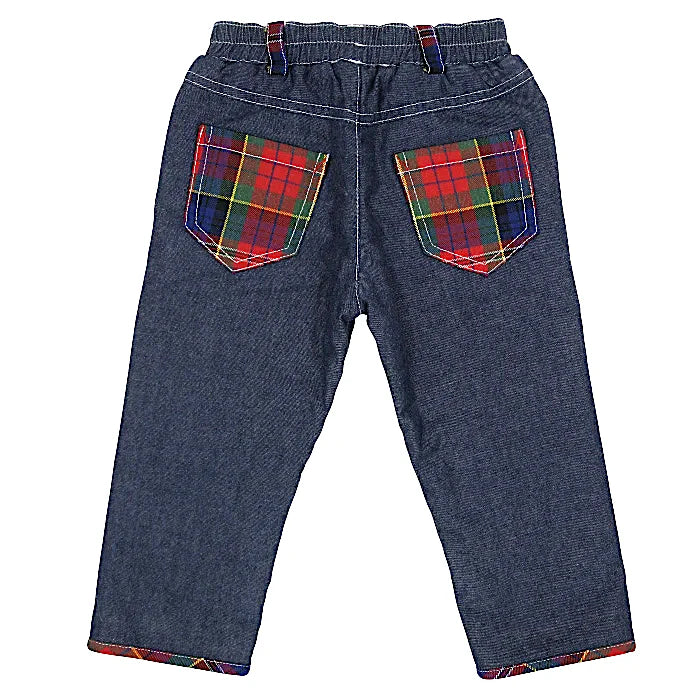 Pantalon confort bébé fille Jean-Paul Gaultier 12 mois, bleu, taille entièrement élastiquée