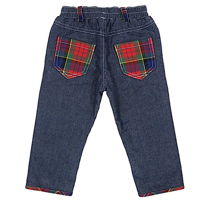 Pantalon confort bébé fille Jean-Paul Gaultier 12 mois, bleu, taille entièrement élastiquée