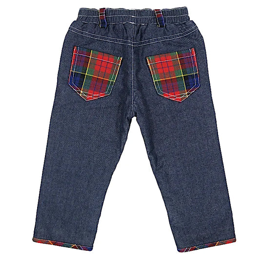 Pantalon confort bébé fille Jean-Paul Gaultier 12 mois, bleu, taille entièrement élastiquée