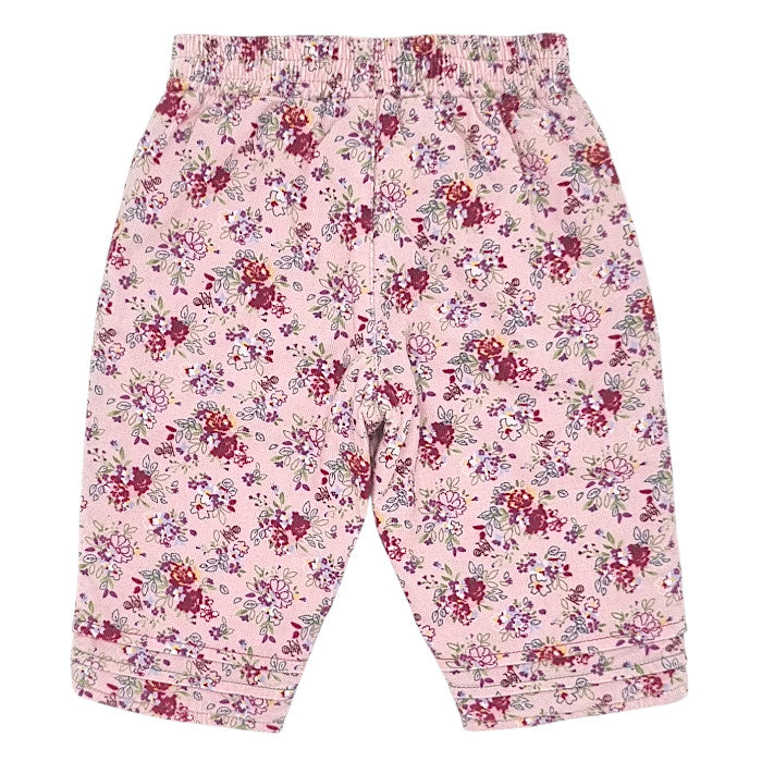 Pantalon confort bébé rose imprimé fleuri Kenzo, vue de dos, fille 3 mois