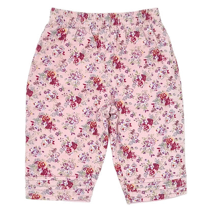 Pantalon confort bébé fille Kenzo, rose imprimé fleuri, taille 3 mois, seconde main luxe, vue de face