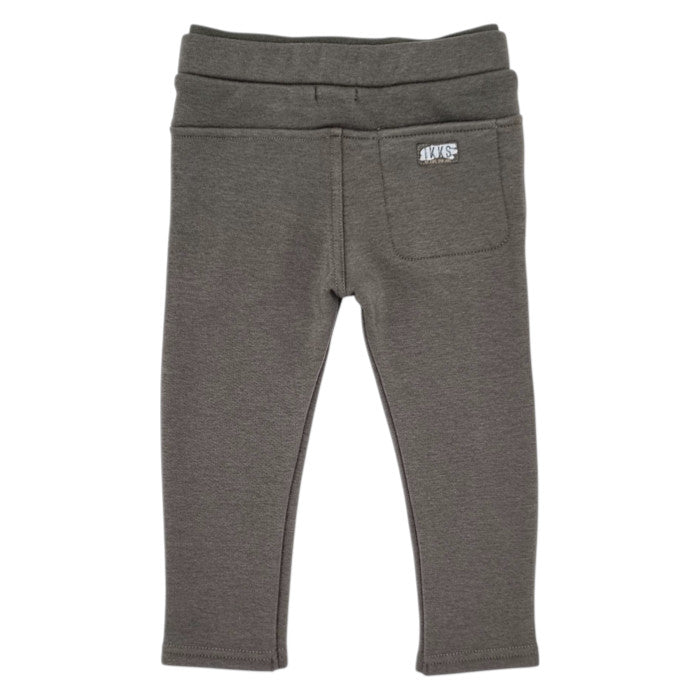 Pantalon de jogging bébé kaki double ceinture IKKS, vue de dos, garçon 24 mois