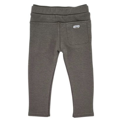 Pantalon de jogging bébé kaki double ceinture IKKS, vue de dos, garçon 24 mois