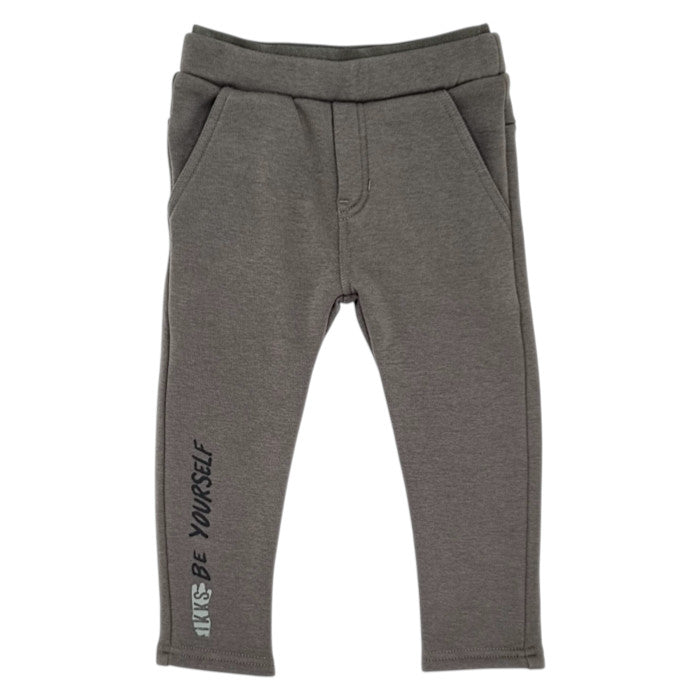 Pantalon de jogging bébé garçon IKKS, kaki double ceinture, taille 24 mois, seconde main premium, vue de face