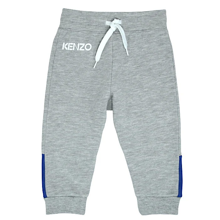Pantalon de jogging bébé garçon gris à liens, taille 12 mois, marque Kenzo - seconde main luxe