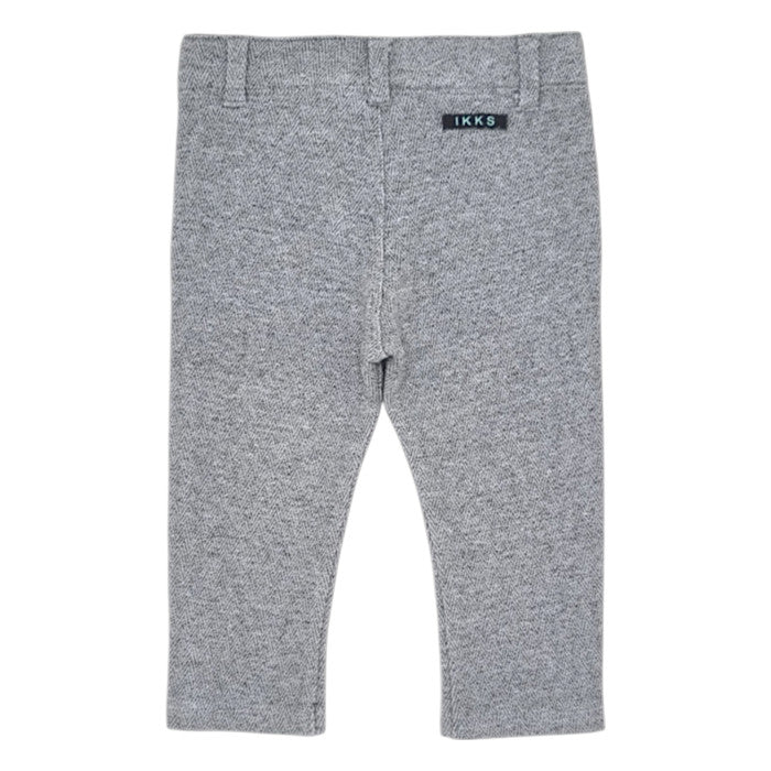 Pantalon bébé gris motif chevrons IKKS, vue de dos, garçon 6 mois