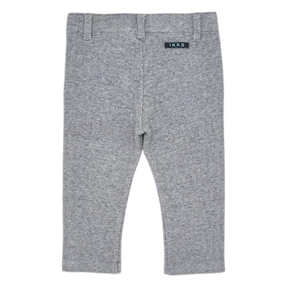 Pantalon bébé gris motif chevrons IKKS, vue de dos, garçon 6 mois