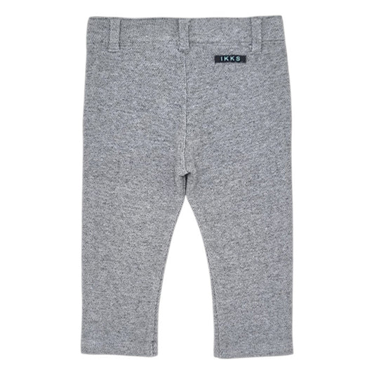 Pantalon bébé gris motif chevrons IKKS, vue de dos, garçon 6 mois
