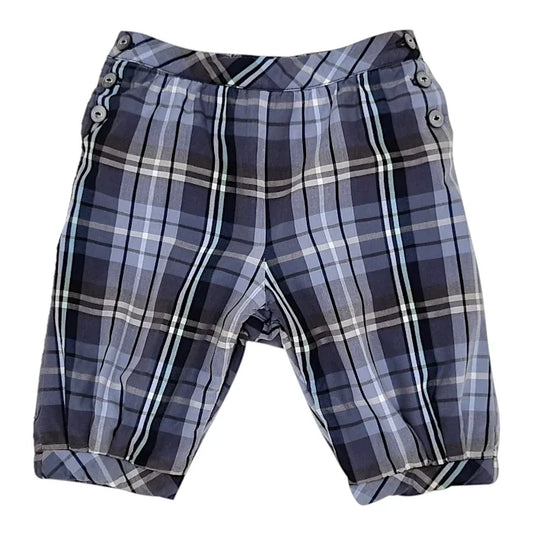 Pantalon bébé garçon bleu doublé à carreaux, taille 6 mois, marque Jacadi - seconde main haut de gamme