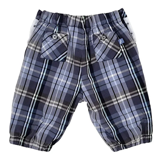 Pantalon bébé garçon Jacadi 6 mois, bleu, poches boutonnées au dos
