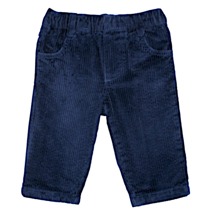 Pantalon bébé garçon bleu marine en velours côtelé, taille 6 mois, marque Jacadi - seconde main haut de gamme