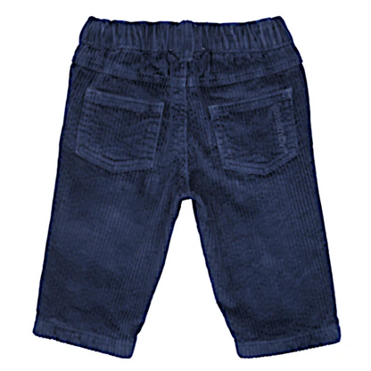 Pantalon bébé garçon Jacadi 6 mois, bleu marine, poche arrière brodée Jacadi