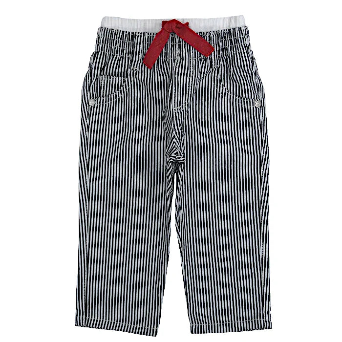 Pantalon bébé garçon blanc/noir à rayures, taille 12 mois, marque Kenzo - seconde main luxe