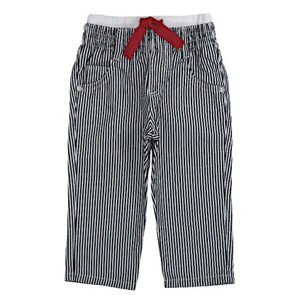 Pantalon bébé garçon blanc/noir à rayures, taille 12 mois, marque Kenzo - seconde main luxe