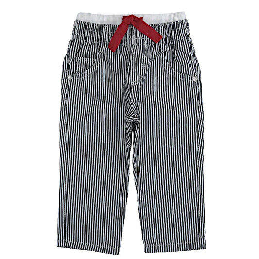 Pantalon bébé garçon blanc/noir à rayures, taille 12 mois, marque Kenzo - seconde main luxe