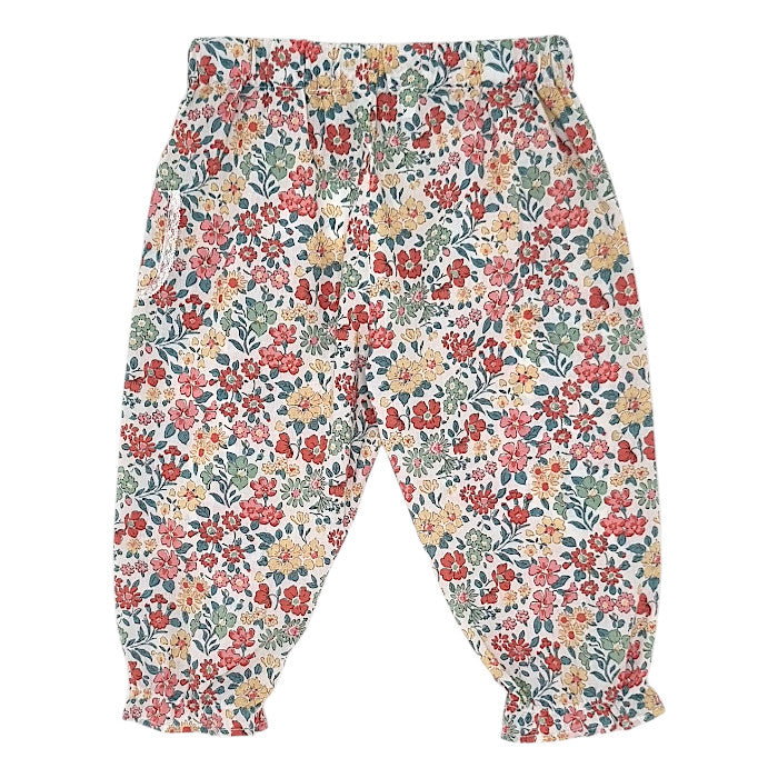 Pantalon bébé multicolore en tissu Liberty Tartine et Chocolat, vue de dos, fille 6 mois