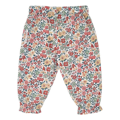 Pantalon bébé multicolore en tissu Liberty Tartine et Chocolat, vue de dos, fille 6 mois
