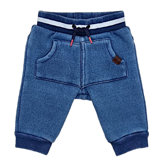 Pantalon de jogging bébé garçon 3 mois Timberland bleu molleton - Vêtement de marque d'occasion
