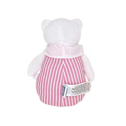 Peluche ourson blanc, marque Jacadi, bébé fille, vue de dos, article de puériculture seconde main en état impeccable