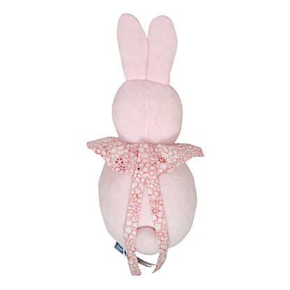 Peluche bébé fille Jacadi taille unique, rose, habillée d'une collerette à l'imprimé fleuri