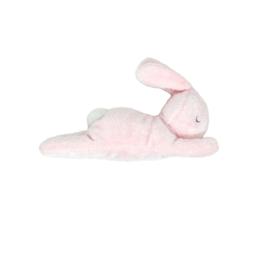 Peluche bébé fille Jacadi, rose lapin dormeur, taille unique, seconde main haut de gamme, vue de profil