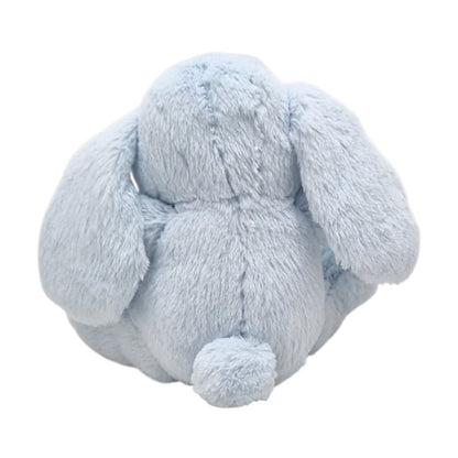 Peluche musicale bébé bleu ciel Augustin le lapin Tartine et Chocolat, vue de dos, garçon TU mois
