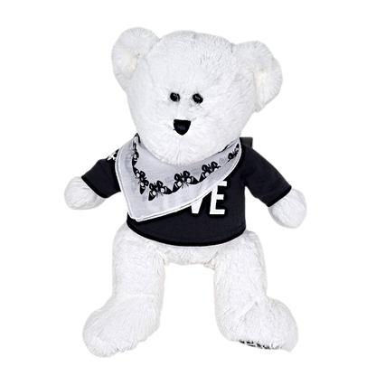 Peluche ours bébé mixte blanc/noir en fourrure synthétique, taille unique, marque Zadig & Voltaire - seconde main luxe