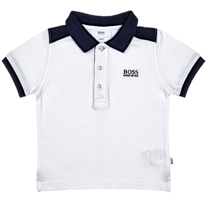 Polo Hugo Boss bébé blanc piqué de coton - Vêtement garçon 12 mois d'occasion
