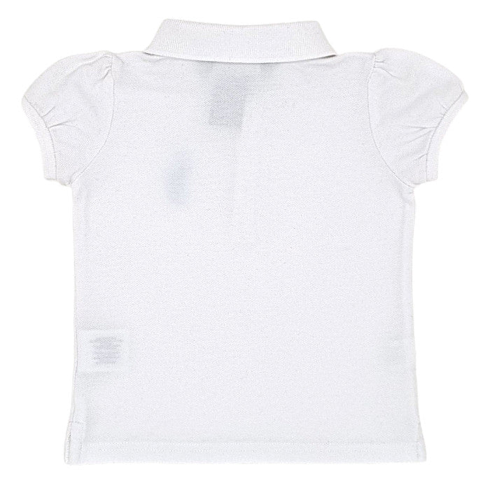 Polo bébé blanc logo Poney brodé Ralph Lauren, vue de dos, fille 18 mois
