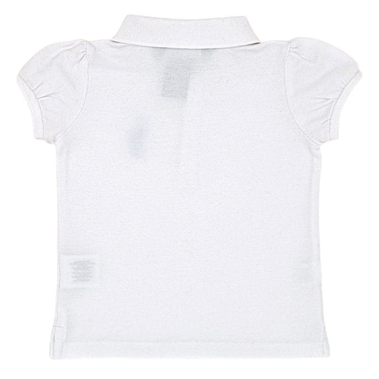 Polo bébé blanc logo Poney brodé Ralph Lauren, vue de dos, fille 18 mois