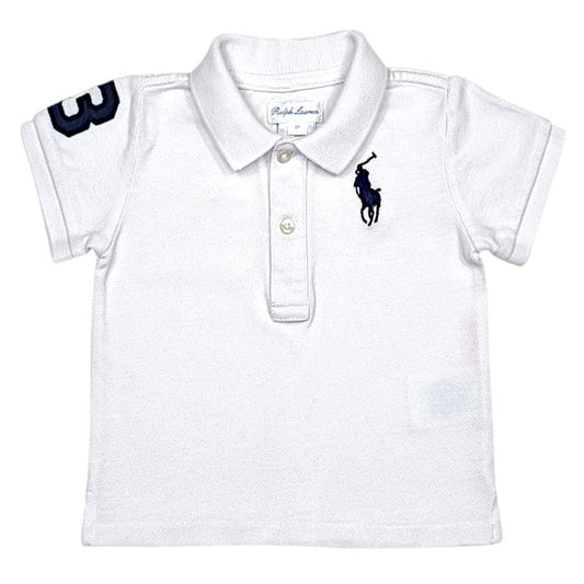 Polo blanc bébé garçon 6 mois - Vêtement Ralph Lauren seconde main