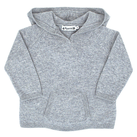 Pull bébé mixte gris en cachemire, taille 18 mois, marque Bonpoint - seconde main haut de gamme